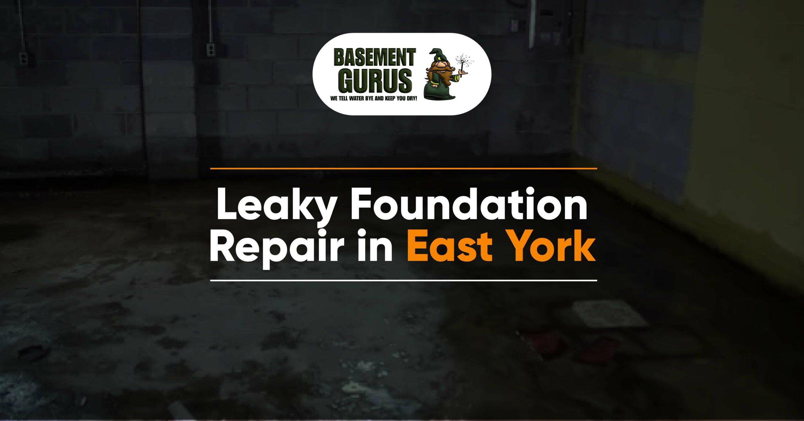 Expert Leaky Foundation Repair Services in East York, PA