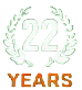 22 years badge