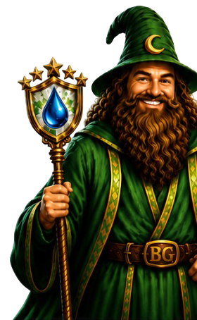 Basement Gurus wizard mascot