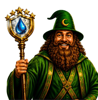 Basement Gurus wizard mascot
