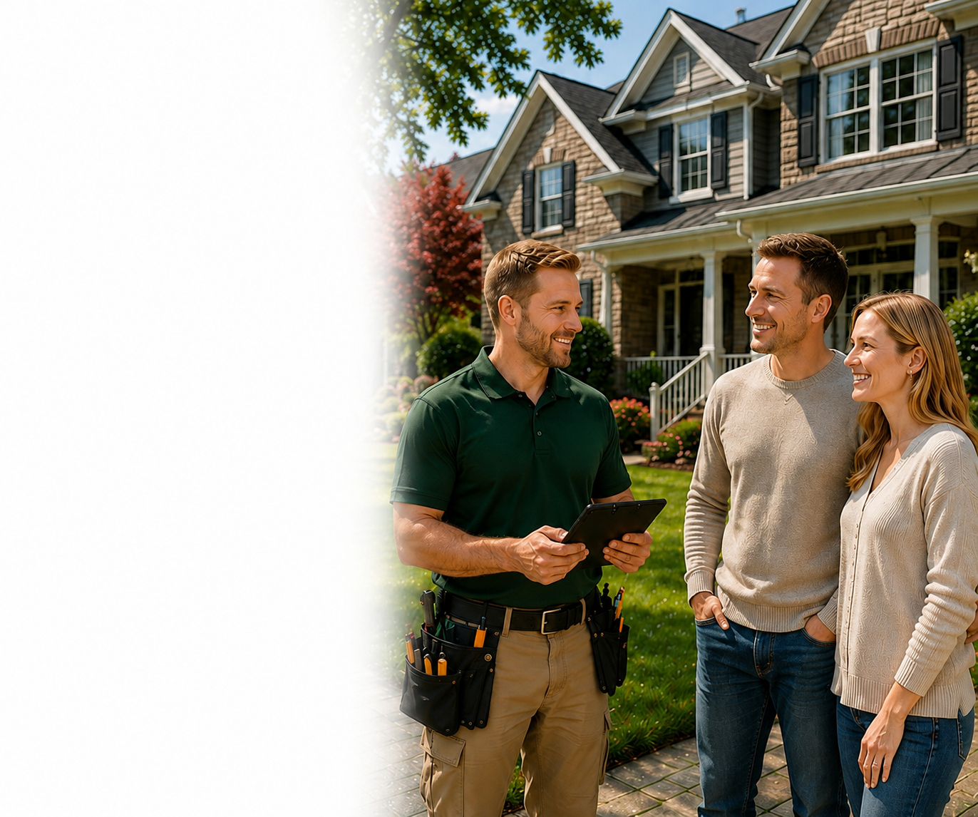 Basement Gurus technician consulting with Philadelphia homeowners