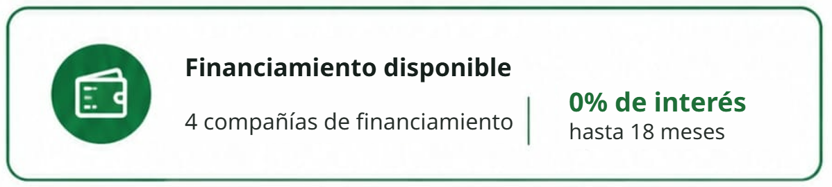 Financiamiento disponible