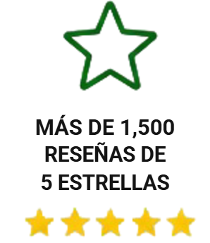 Más de 1,500 reseñas de cinco estrellas