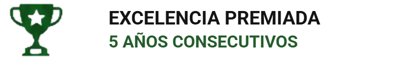Excelencia premiada, 5 años consecutivos