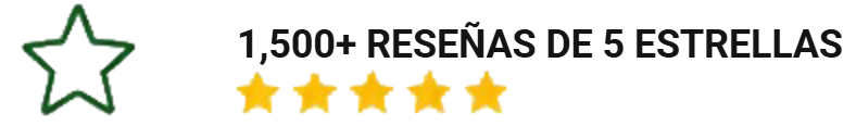 Más de 1,500 reseñas de cinco estrellas