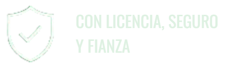 Con licencia, seguro y fianza