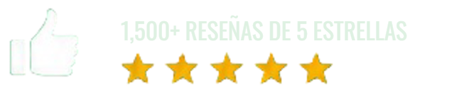 Más de 1,500 reseñas de 5 estrellas