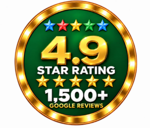 Google 4.9 Star Rating - 1,500+ Google Reviews