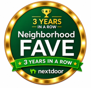 Nextdoor Neighborhood Fave - 3 Years in a Row